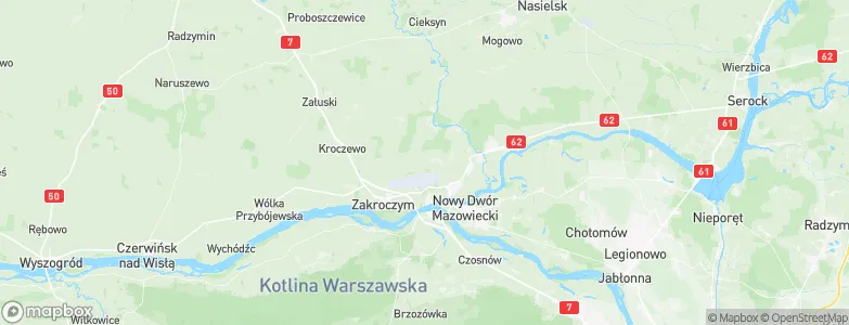Powiat nowodworski, Poland Map