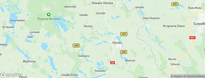 Powiat olecki, Poland Map