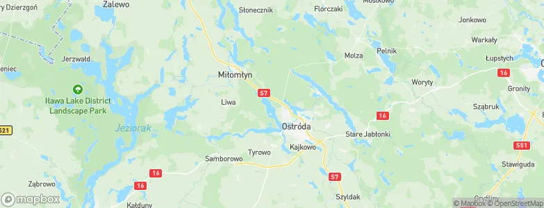 Powiat ostródzki, Poland Map