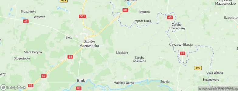 Powiat ostrowski, Poland Map