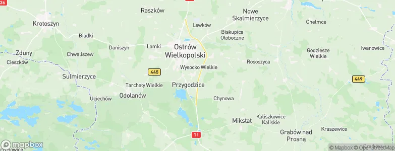 Powiat ostrowski, Poland Map