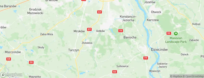 Powiat piaseczyński, Poland Map