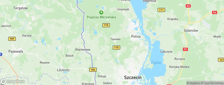 Powiat policki, Poland Map