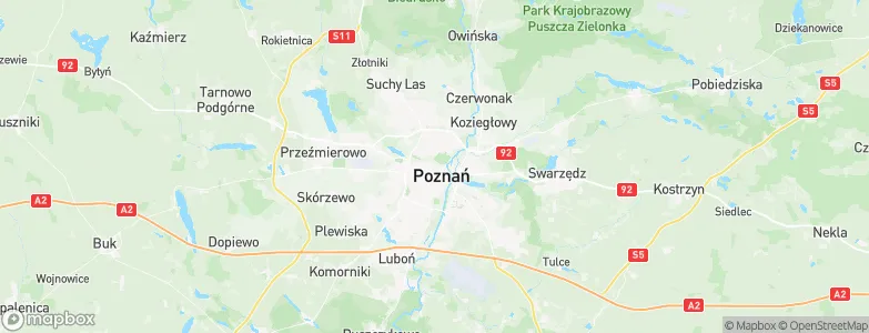Powiat poznański, Poland Map