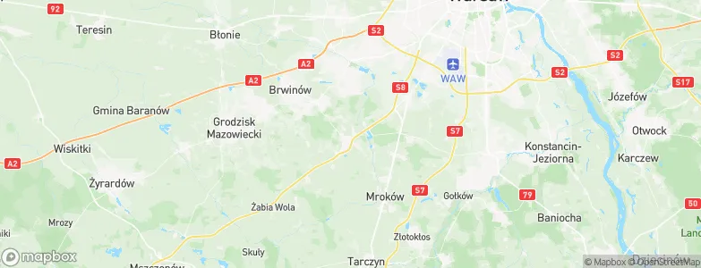 Powiat pruszkowski, Poland Map