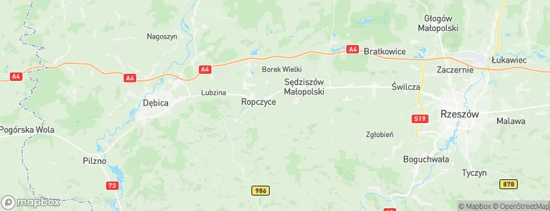 Powiat ropczycko-sędziszowski, Poland Map