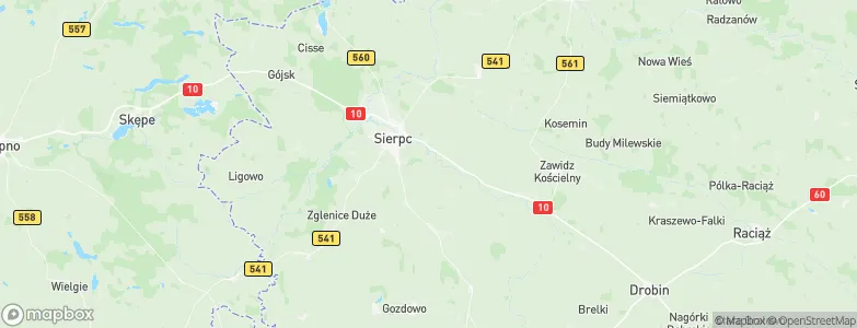 Powiat sierpecki, Poland Map