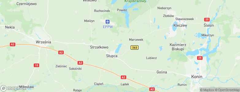 Powiat słupecki, Poland Map