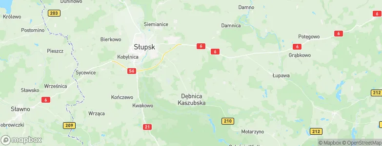 Powiat słupski, Poland Map