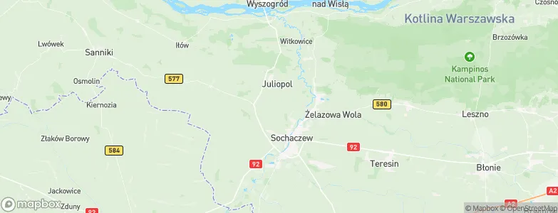 Powiat sochaczewski, Poland Map