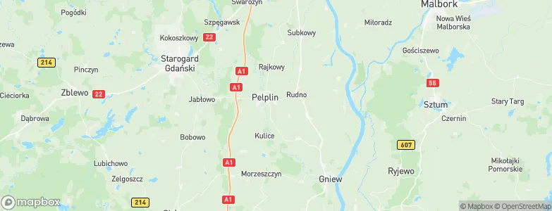 Powiat tczewski, Poland Map