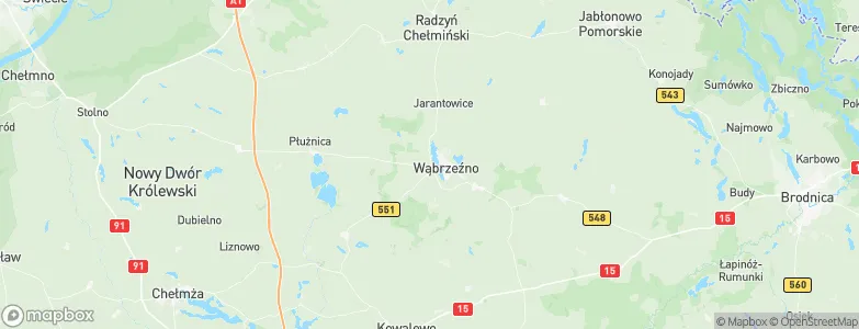Powiat wąbrzeski, Poland Map