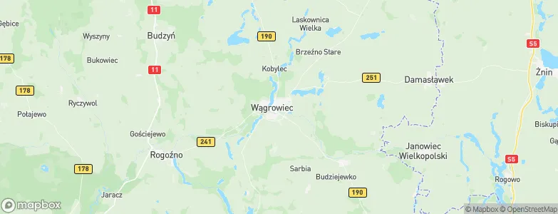 Powiat wągrowiecki, Poland Map