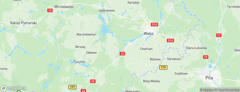 Powiat wałecki, Poland Map