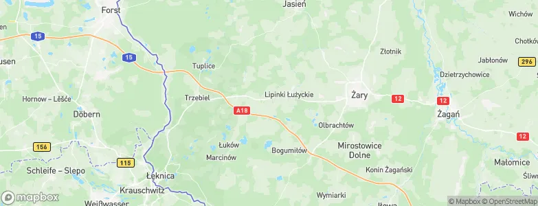 Powiat żarski, Poland Map