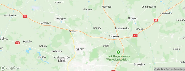Powiat zgierski, Poland Map