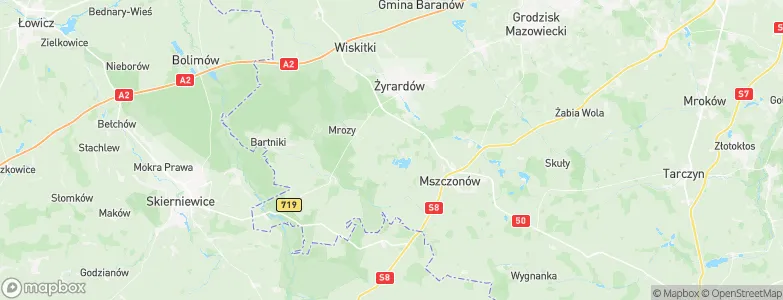 Powiat żyrardowski, Poland Map