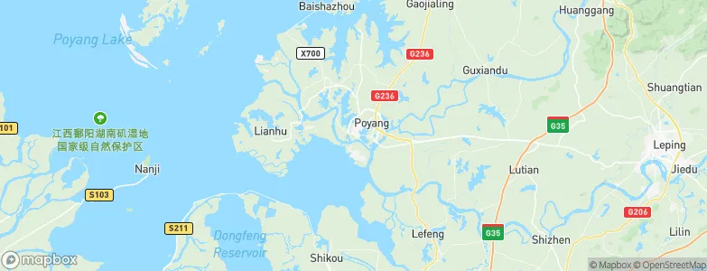 Poyang, China Map