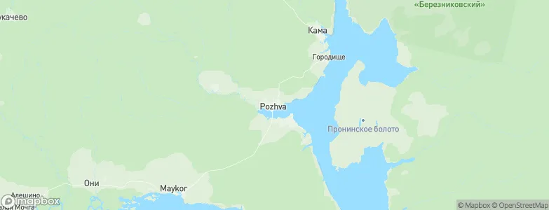Pozhva, Russia Map