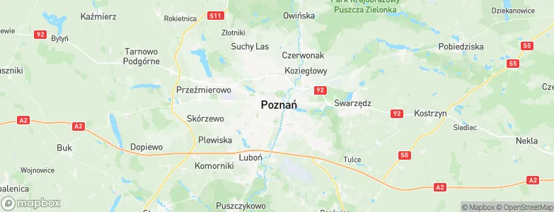 Poznań, Poland Map