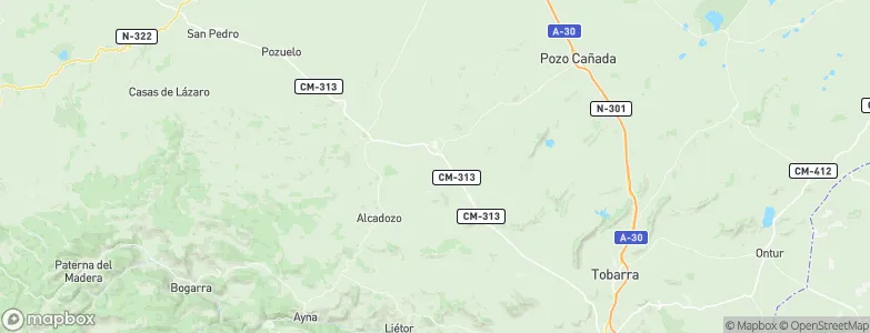 Pozohondo, Spain Map