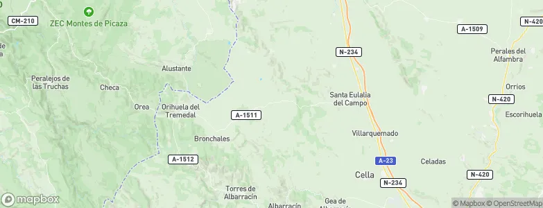 Pozondón, Spain Map