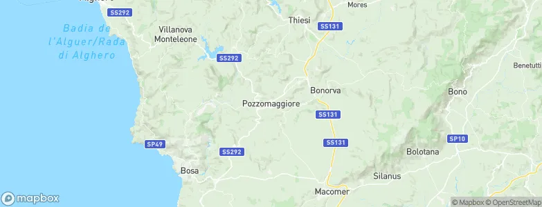 Pozzomaggiore, Italy Map