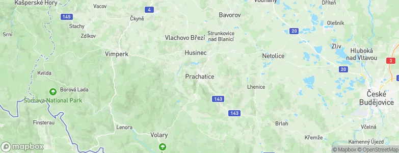 Prachatice, Czechia Map