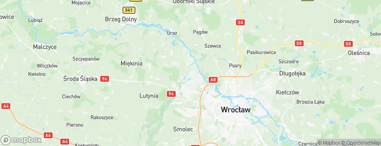 Pracze Odrzańskie, Poland Map