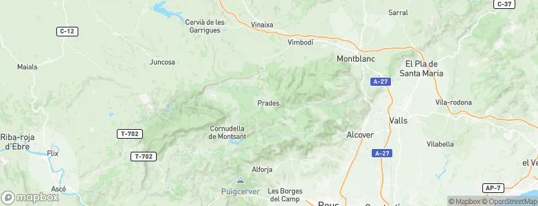 Prades, Spain Map