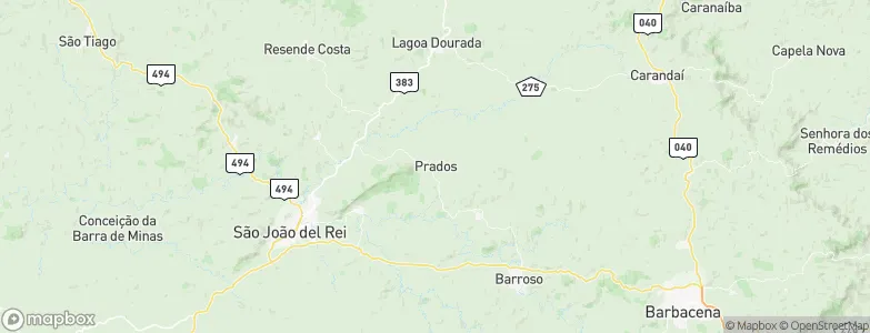 Prados, Brazil Map