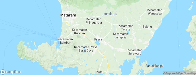 Praya, Indonesia Map