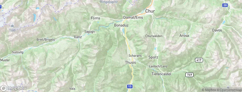 Präz, Switzerland Map