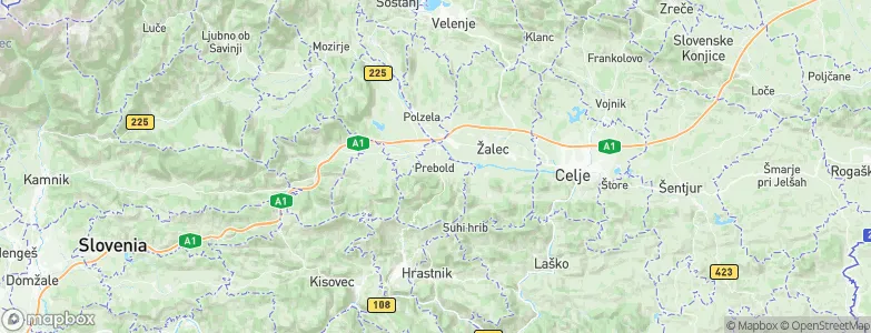 Prebold, Slovenia Map