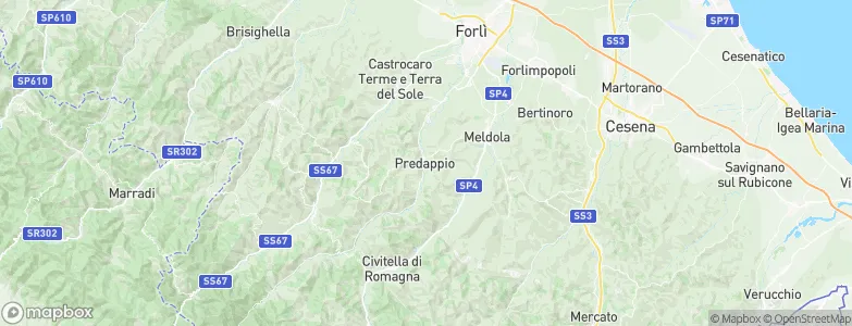 Predappio, Italy Map
