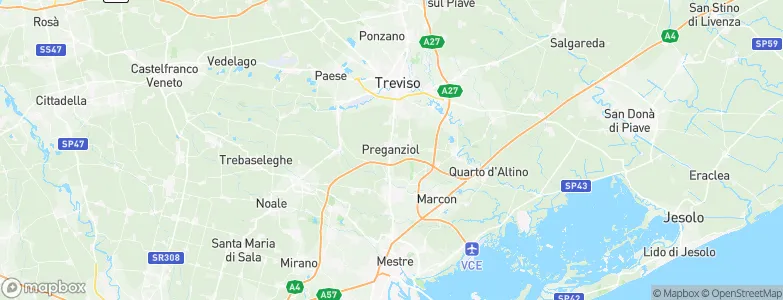 Preganziol, Italy Map