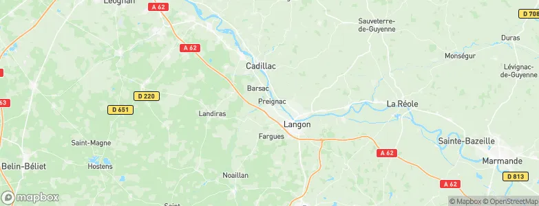 Preignac, France Map
