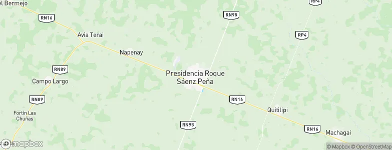 Presidencia Roque Sáenz Peña, Argentina Map