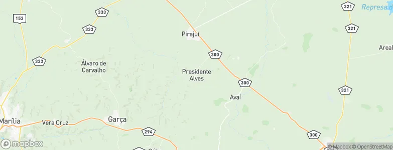 Presidente Alves, Brazil Map