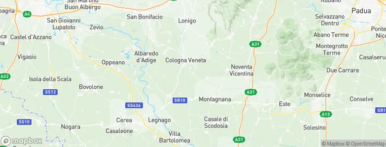 Pressana, Italy Map