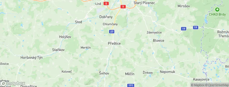 Přeštice, Czechia Map