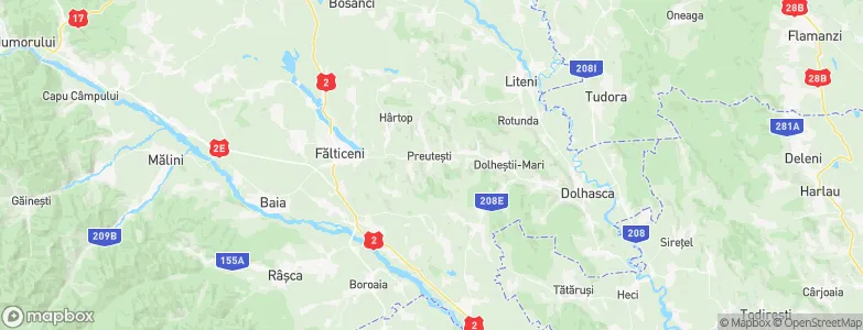 Preuteşti, Romania Map