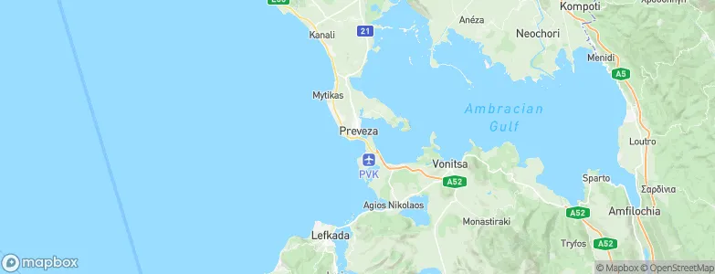 Preveza, Greece Map