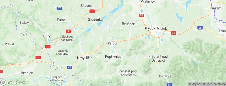 Příbor, Czechia Map