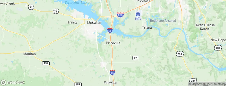 Priceville, United States Map
