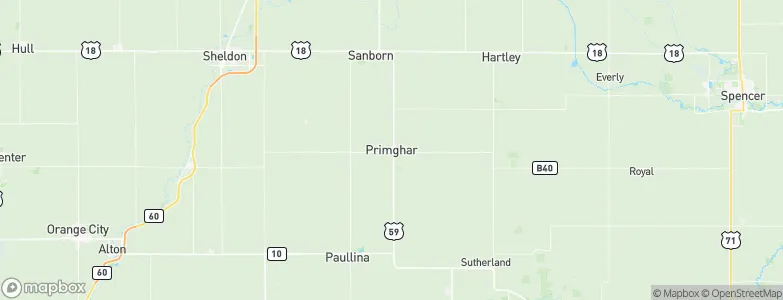 Primghar, United States Map