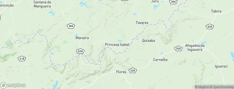 Princesa Isabel, Brazil Map