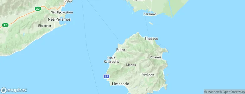 Prinos, Greece Map