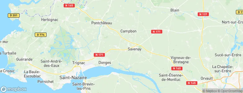 Prinquiau, France Map