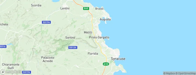 Priolo Gargallo, Italy Map
